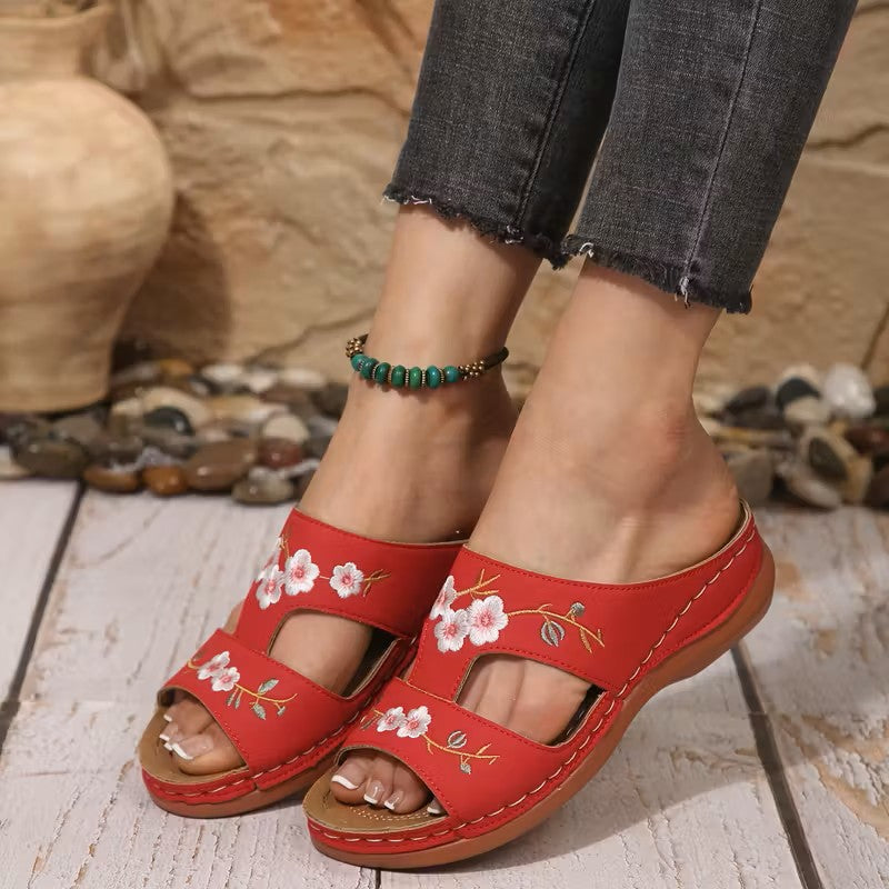 Flower – Women's Comfort Sandals - Black - 39