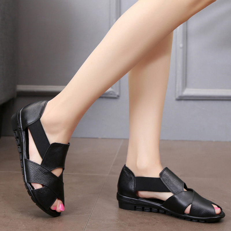 Showy – Women's Comfort Sandals - Black - 42