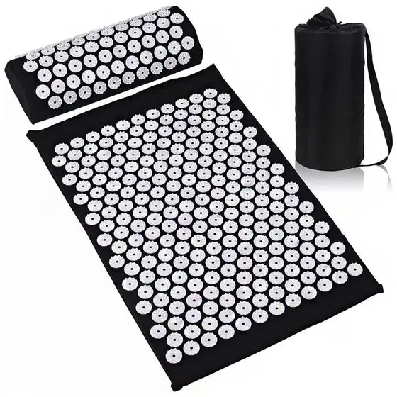 Relaxation Mat and Cushion - Black