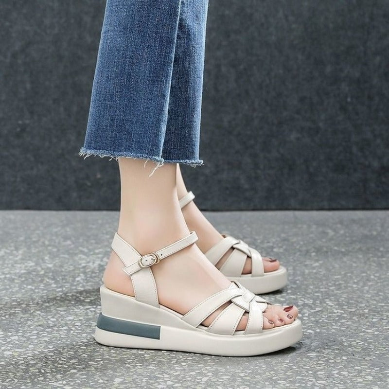 Amelie – Women's Comfort Sandals - Off-White - 36