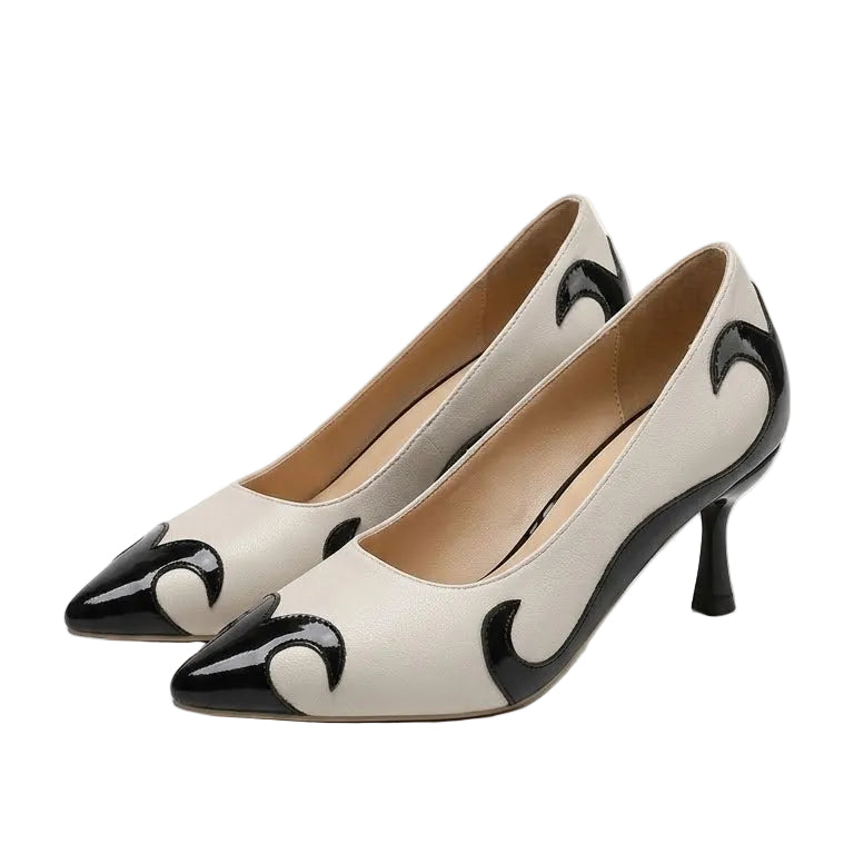 Flame – Comfort Heeled Shoes - Red - 34