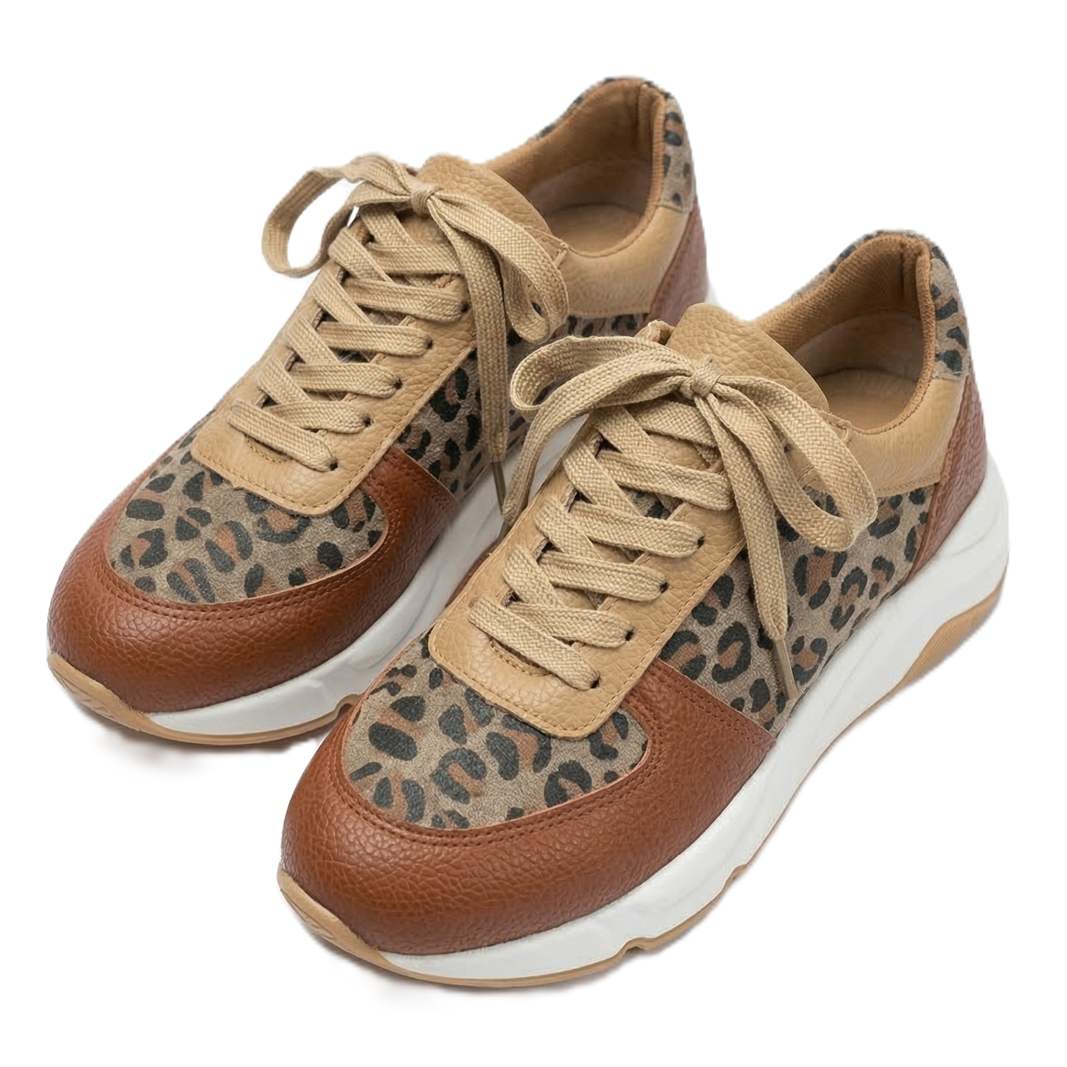 Safari – Women's Comfort Trainers - Leopard Print - 36