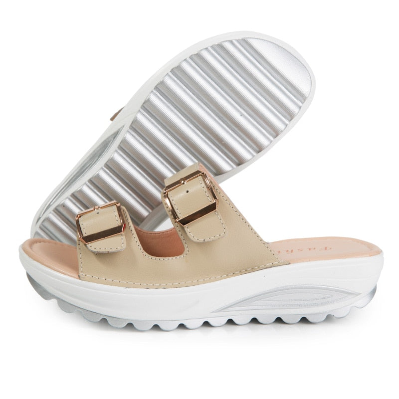 Clair – Women's Comfort Sandals - White - 35