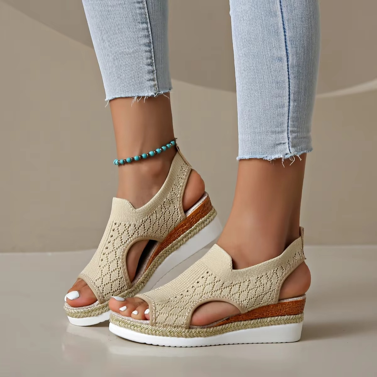 FlexBella – Women's Comfort Sandals - White - 37