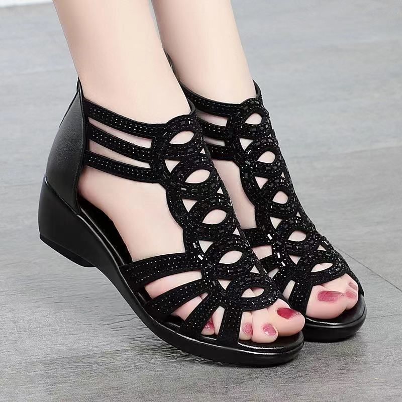 Rome – Women's Comfort Sandals - Black - 43