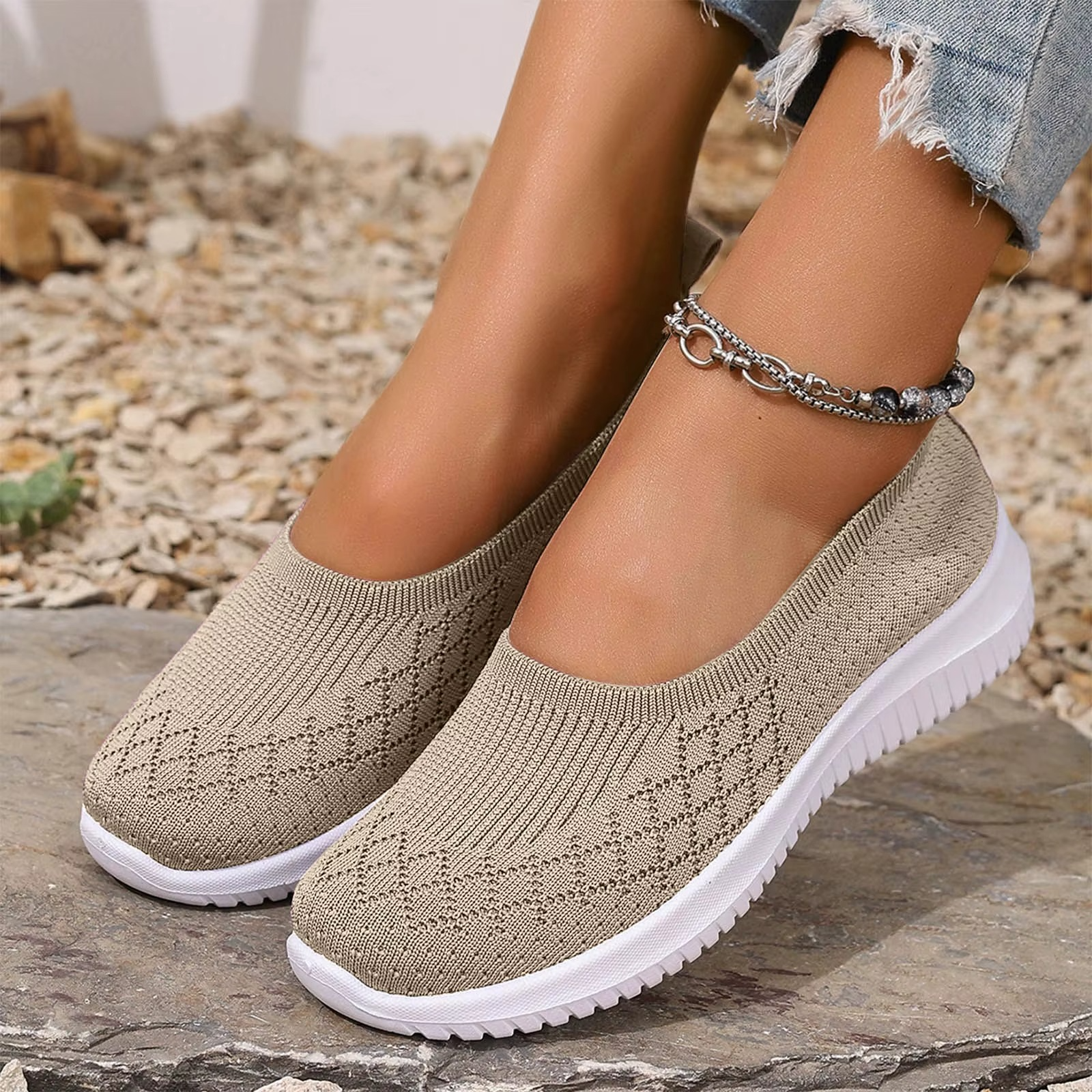 Ultra Flex – Women's Comfort Trainers - Beige - 39