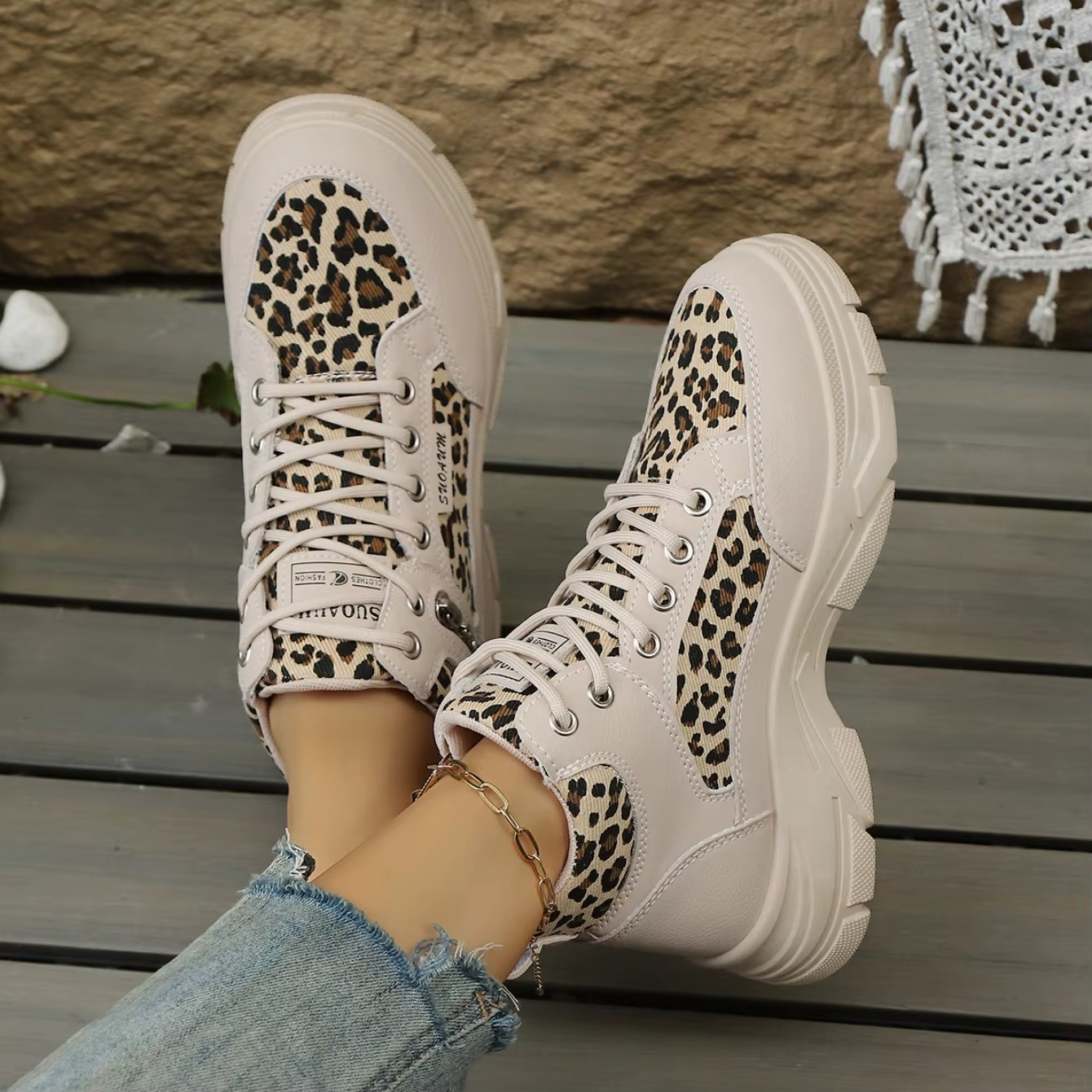 Cheetah – Comfort Trainers - Leopard Print - 38