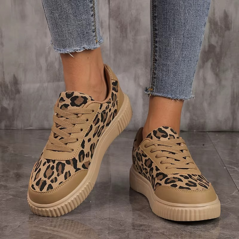 Leopard – Comfort Trainers - Beige - 37