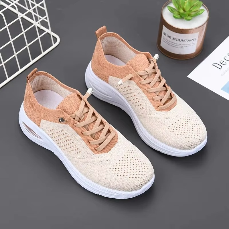 Velra – Women's Comfort Trainers - Peach - 41
