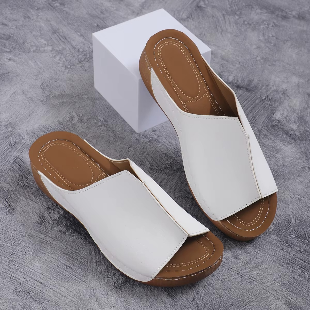 OrtoLife – Women's Comfort Sandals - White - 37