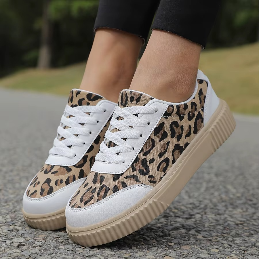 Leopard – Comfort Trainers - Beige - 42