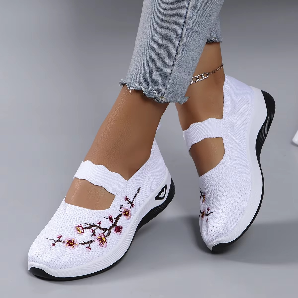 Fit Floral – Comfort Trainers - White - 37