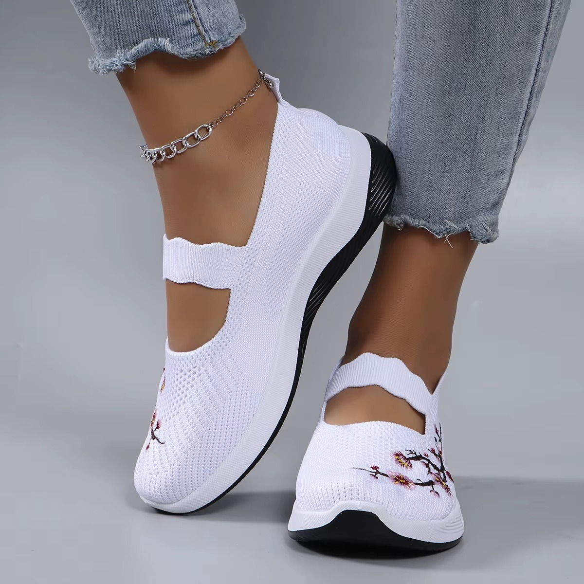 Fit Floral – Comfort Trainers - White - 39