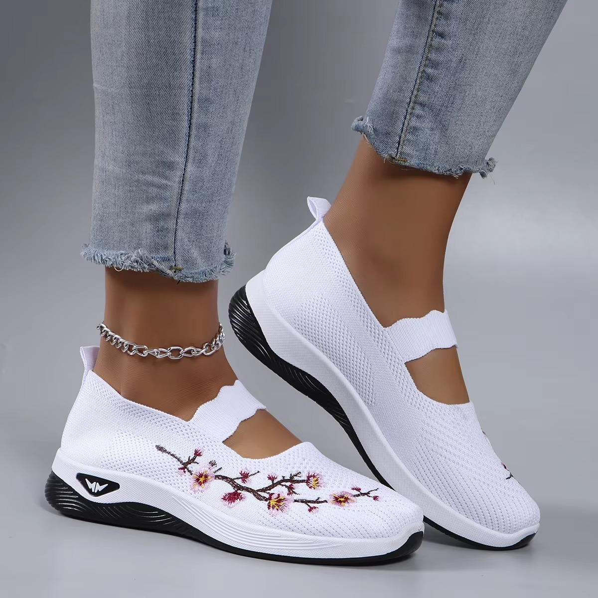 Fit Floral – Comfort Trainers - White - 38