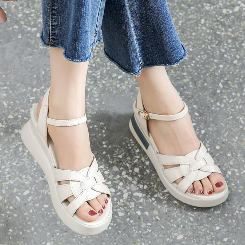 Amelie – Women's Comfort Sandals - Off-White - 38
