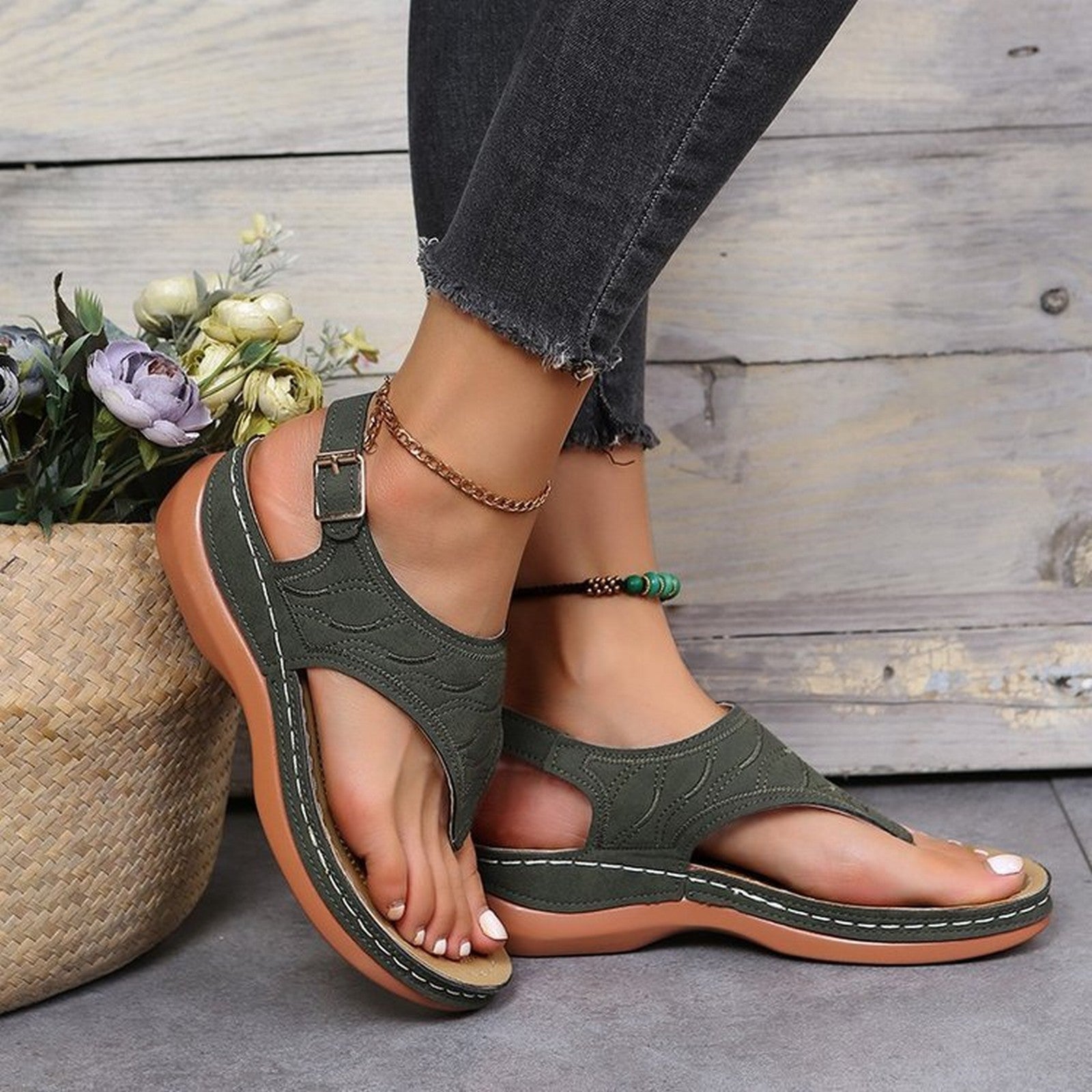 Siena – Women's Comfort Sandals - Brown - 39