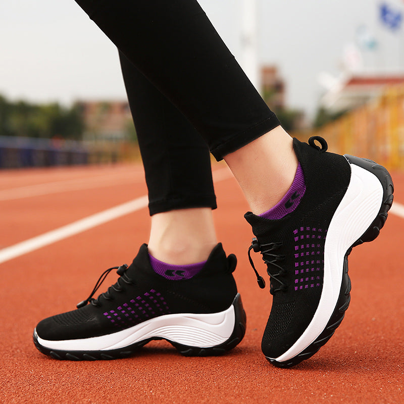 Run Comfort – Women's Comfort Trainers - Black/Purple - 36