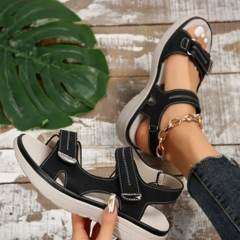 Solara – Women's Comfort Sandals - Black - 40