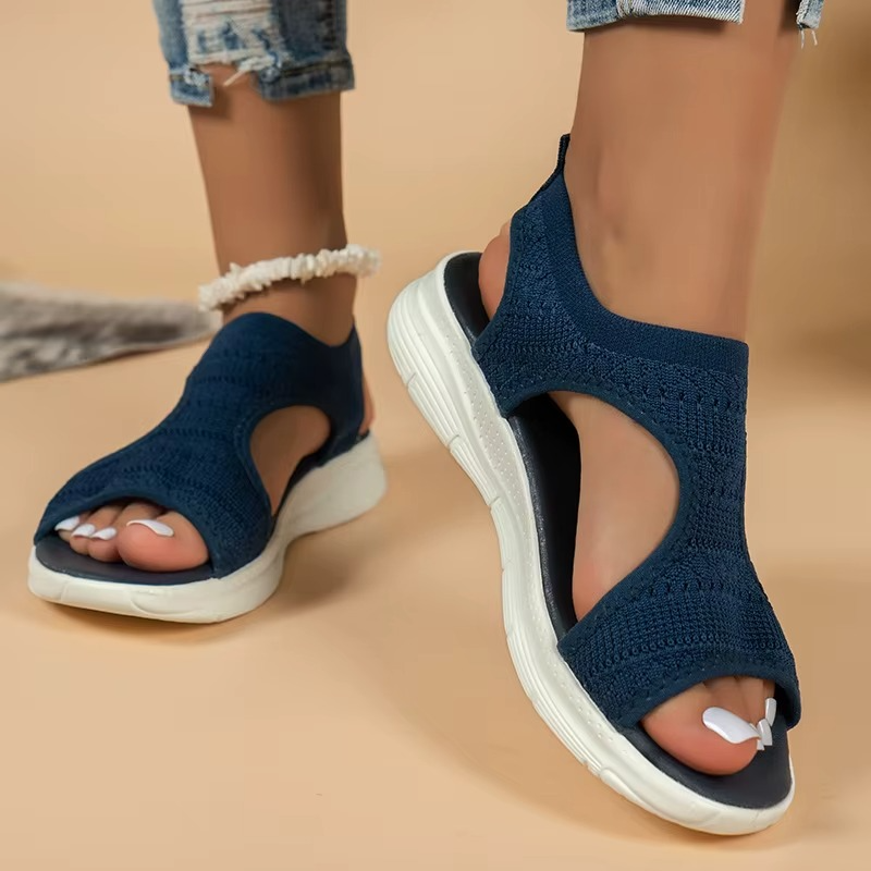 Lumin – Women's Comfort Sandals - Navy Blue - 37