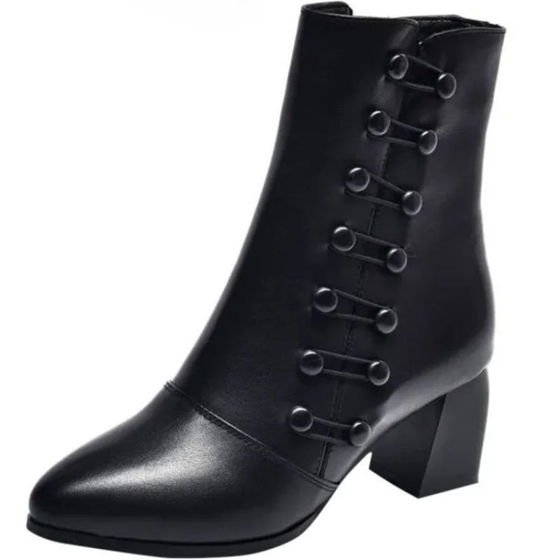 Italian – Women's Comfort Boots - Black - 35