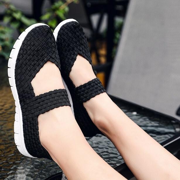 Star – Women's Comfort Trainers – Style 2 - Black - 36