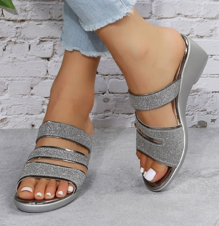 Mermaid – Women's Comfort Sandals - Silver - 40
