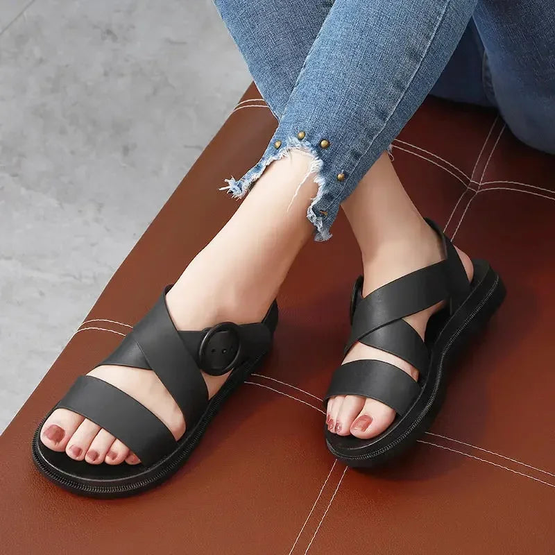 Lucy – Women's Comfort Sandals – Style 2 - White - 37