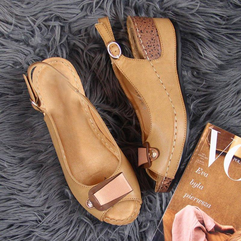 Feminy – Women's Comfort Sandals - Brown - 40