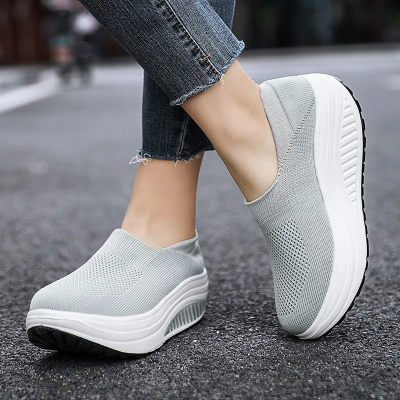 SoftFlex – Women's Comfort Trainers - Grey - 36