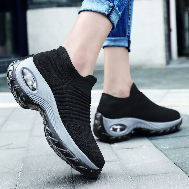 Air Comfort – Comfort Trainers - Black/Grey - 36