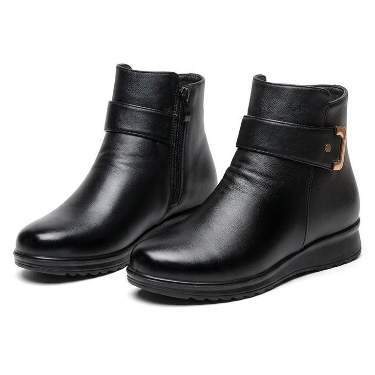Viena – Women's Comfort Boots - Black - 35