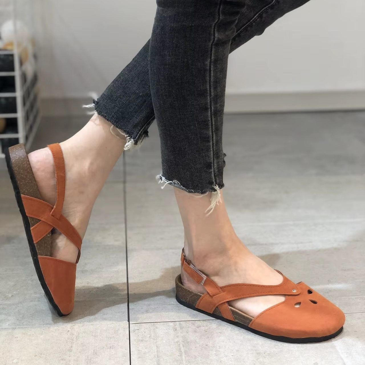 Iza – Women's Comfort Sandals - Grey - 38
