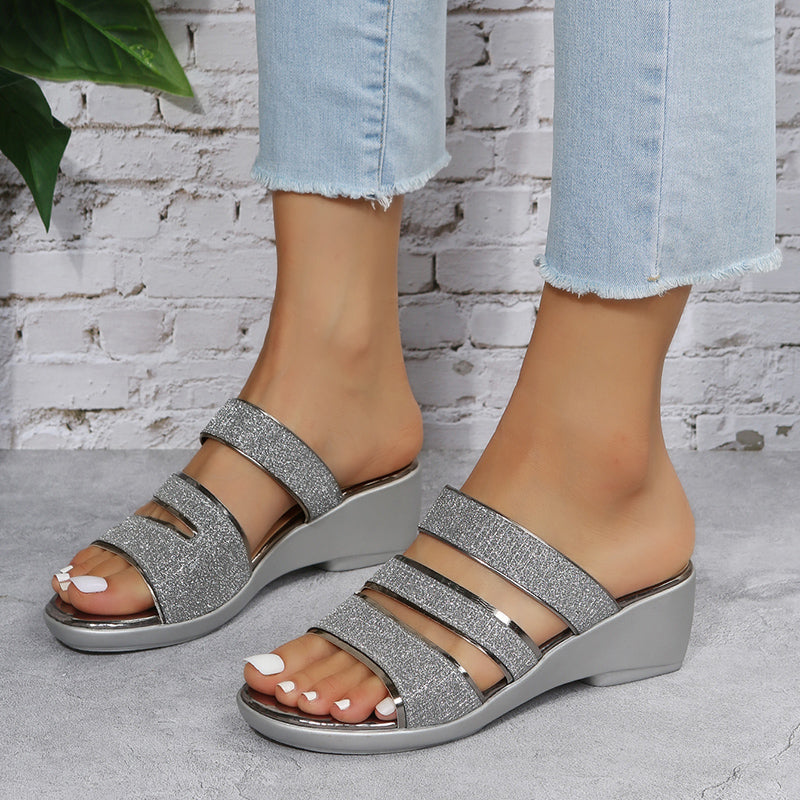Mermaid – Women's Comfort Sandals - Silver - 38