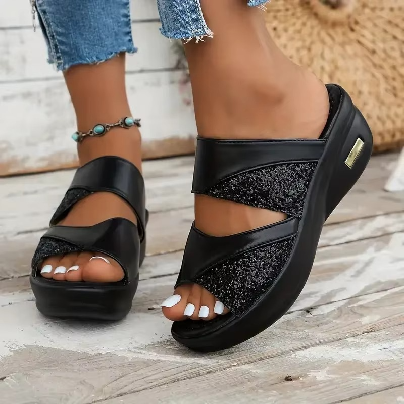Dorato – Women's Comfort Sandals - Black - 37