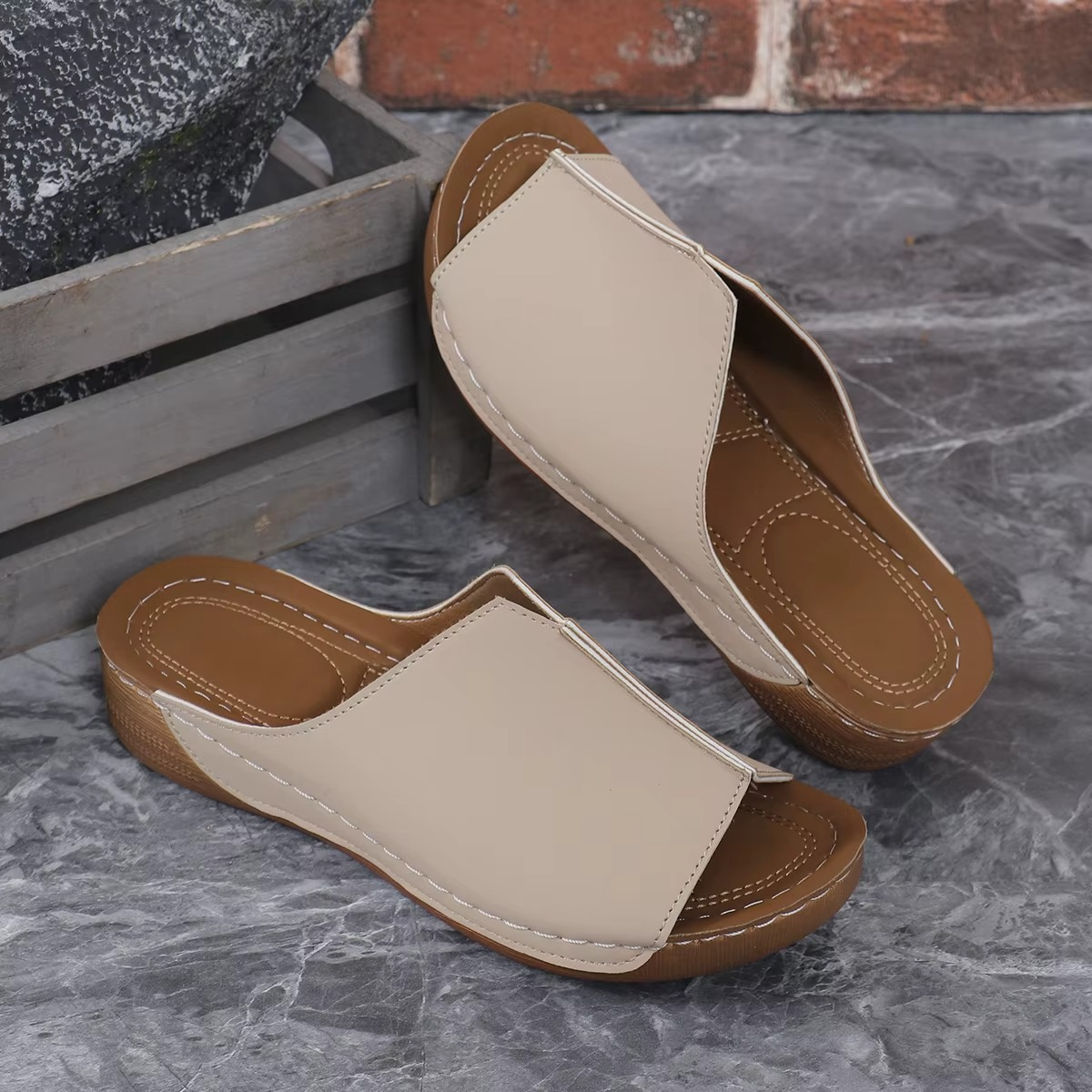 OrtoLife – Women's Comfort Sandals - White - 38