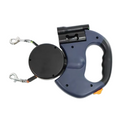 Dual Dog Leash with Tangle-Free Swivel & LED Light
