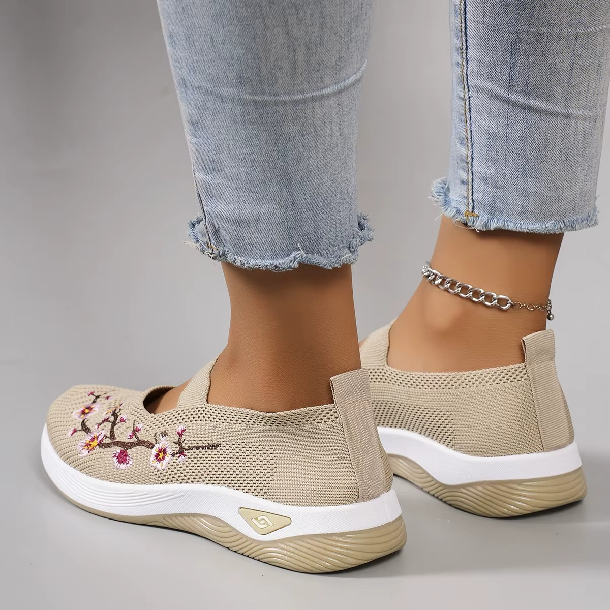 Fit Floral – Comfort Trainers - Beige - 36