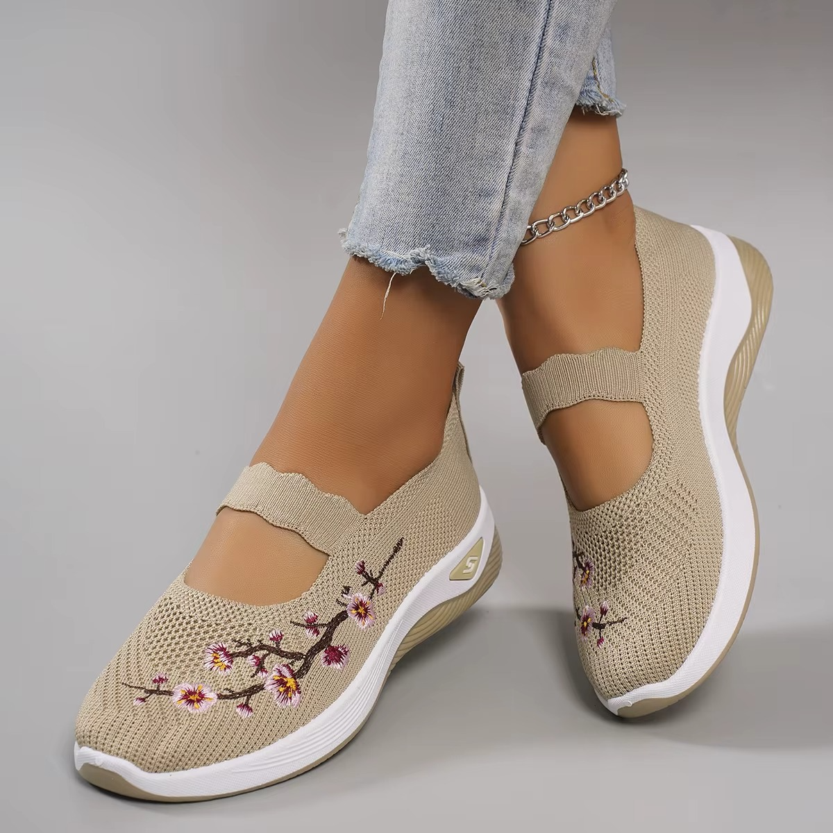 Fit Floral – Comfort Trainers - White - 40