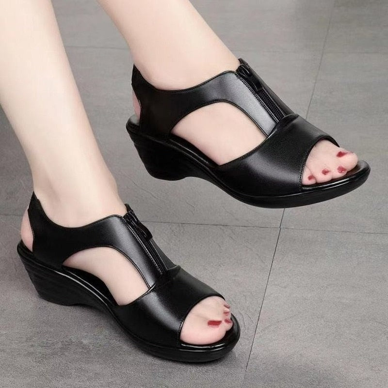 Diva – Women's Comfort Sandals - Black - 35