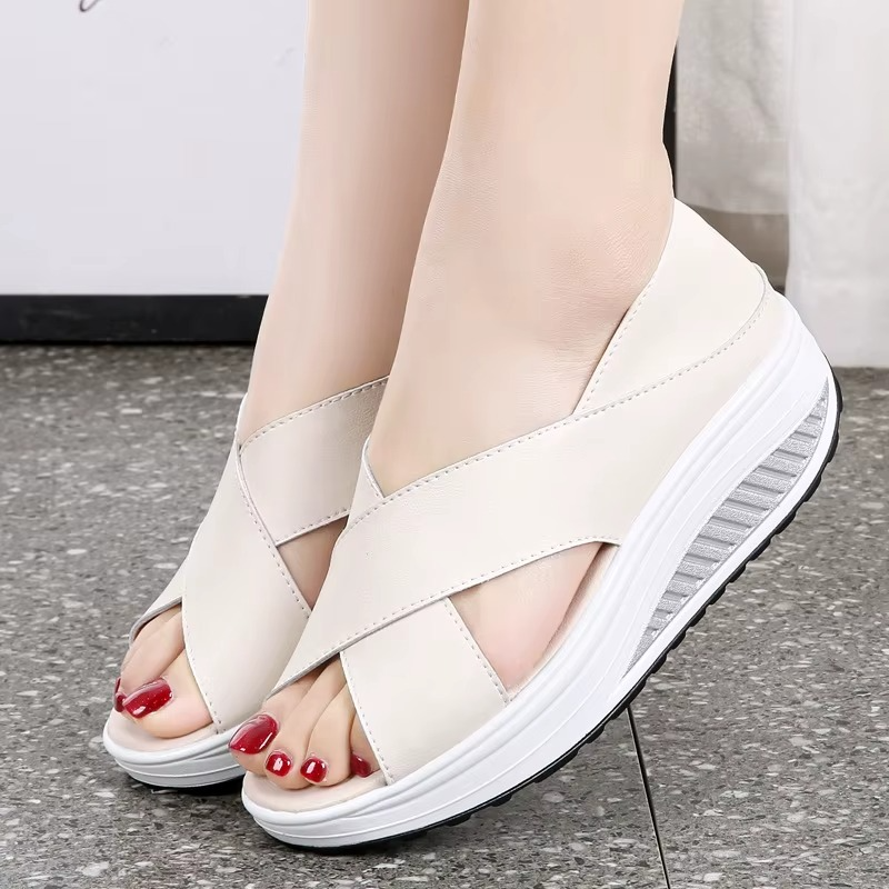 Valen – Women's Comfort Sandals - Beige - 37