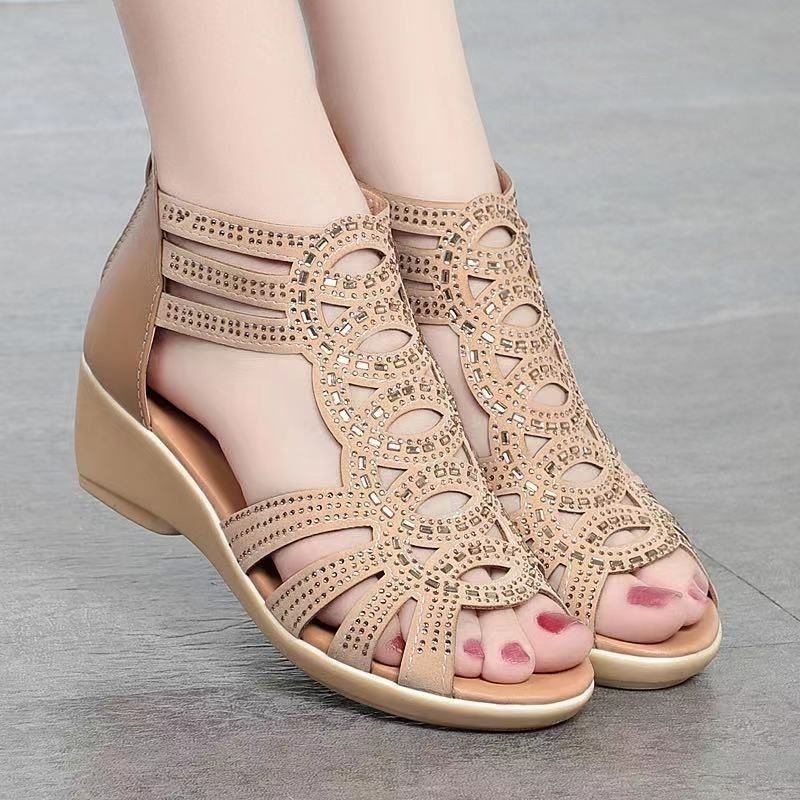 Rome – Women's Comfort Sandals - Beige - 35