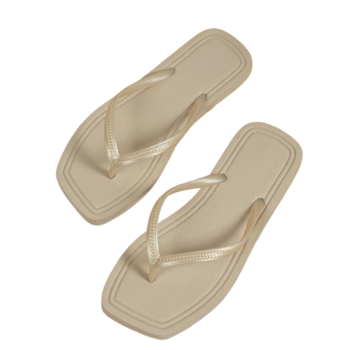 Modern – Women's Comfort Flip-Flops - Beige - 34