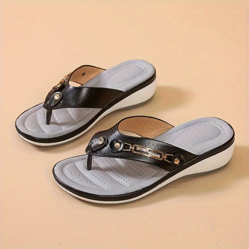 Lina – Women's Comfort Sandals - Black - 36