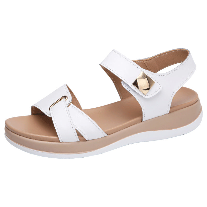 Korean – Women's Comfort Sandals - White - 37