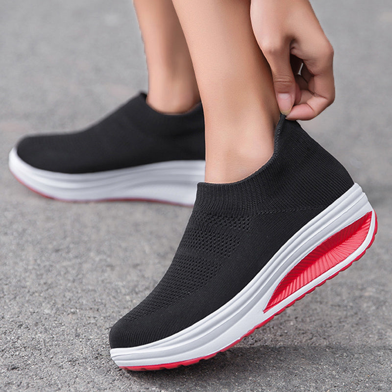 VaduzPro – Women's Comfort Trainers - Black/Red - 36