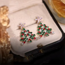 Sparkling Christmas Tree Earrings