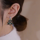 Sparkling Christmas Tree Earrings
