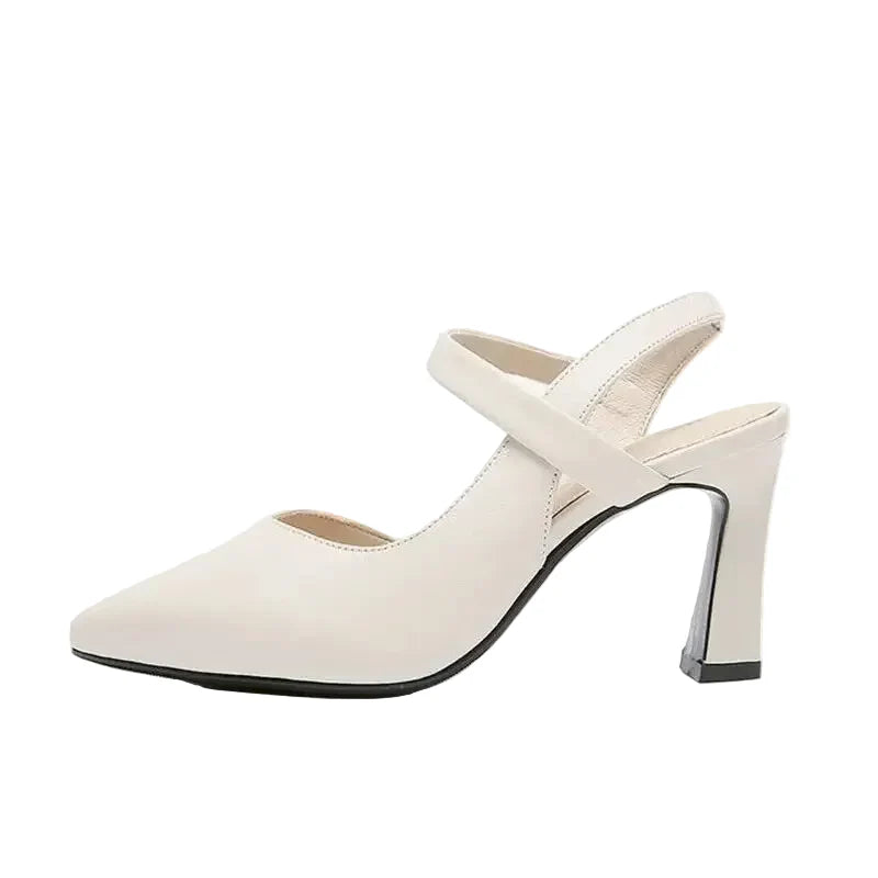 Royal – Women's Comfort Heeled Shoes - White - 34