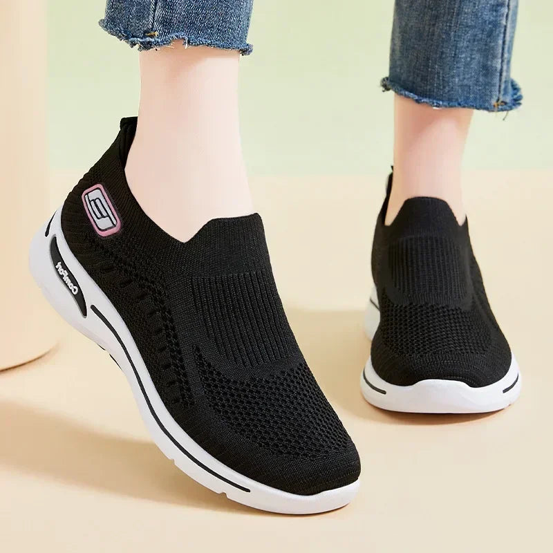 Serena – Women's Comfort Trainers - Black - 41