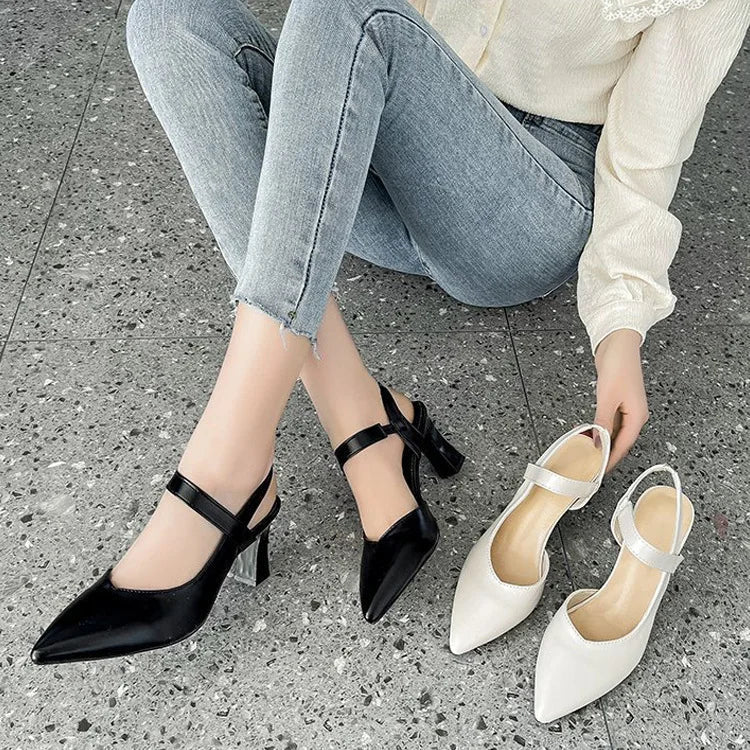 Royal – Women's Comfort Heeled Shoes - White - 41